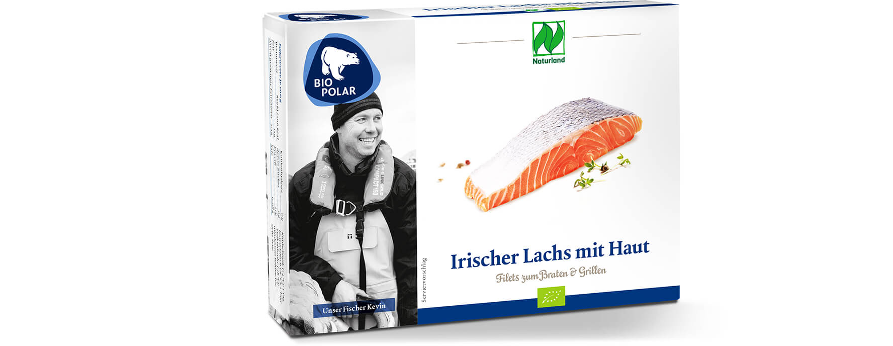 Pappkarton-Verpackung des Irischen Lachs mit Haut