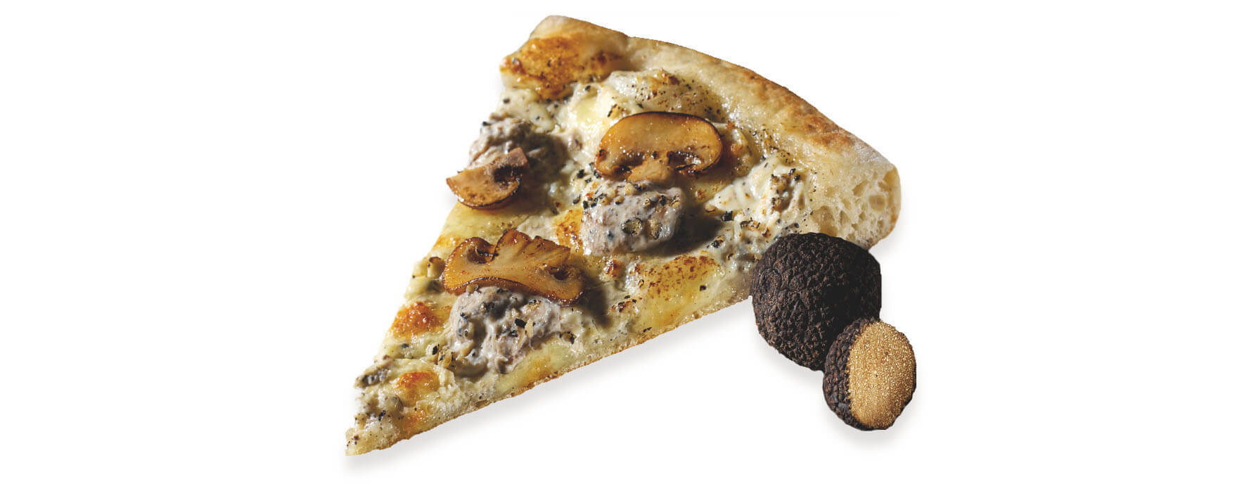 Pizzastück mit Trüffeln