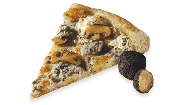 Pizzastück mit Trüffeln