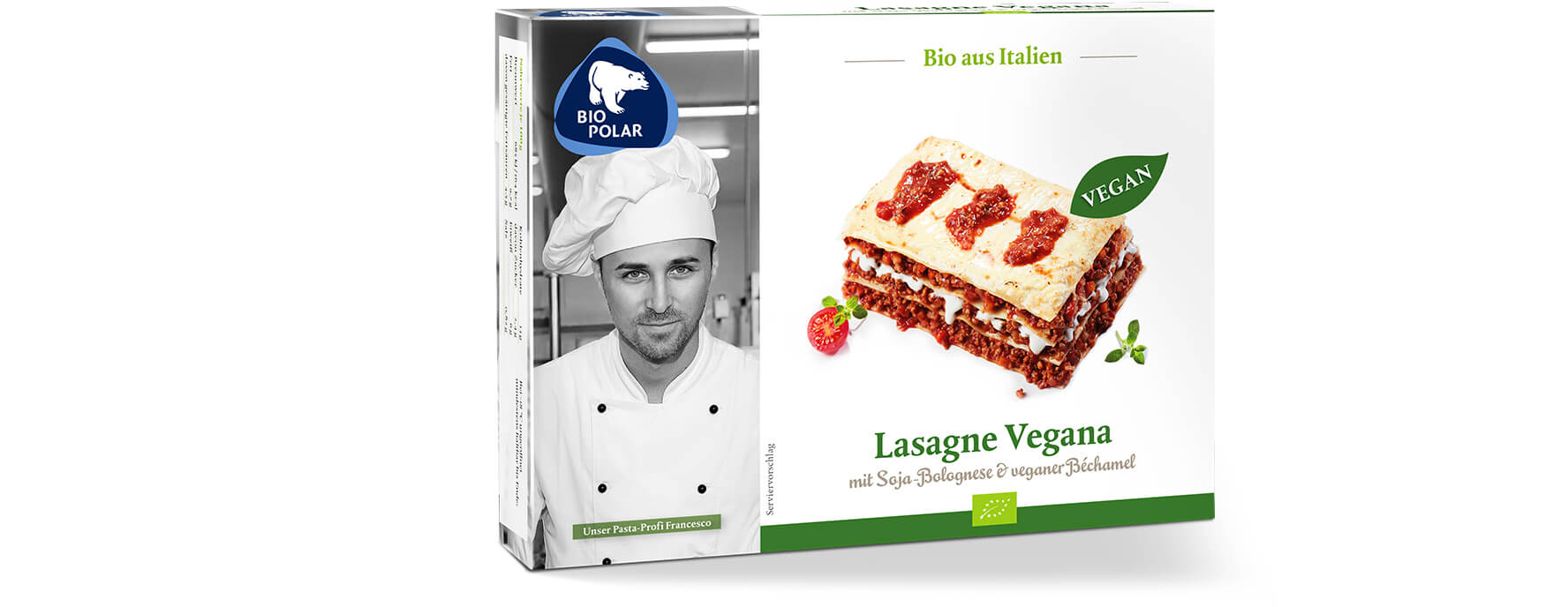 Verpackung Lasagne Vegana von BioPolar