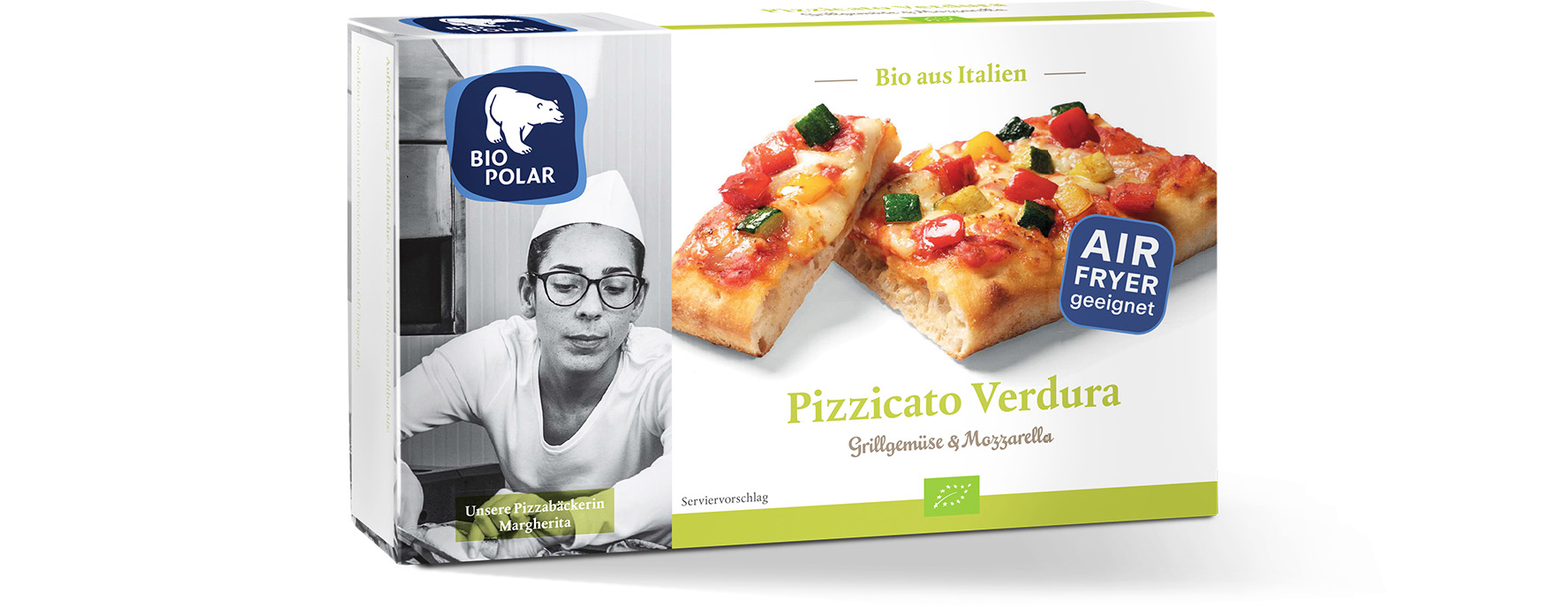 Verpackung Pizzicato Verdura mit Störer "Airfryer geeignet"