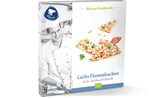 Verpackung des BioPolar Lachsflammkuchens