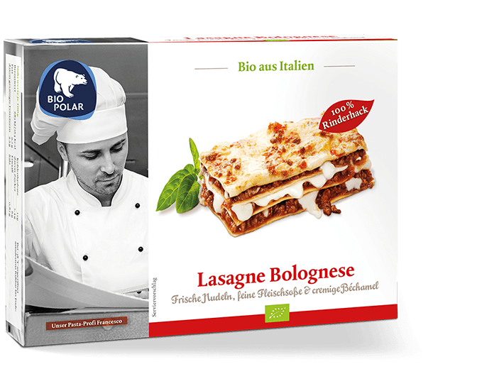 Verpackung Lasagne Bolognese